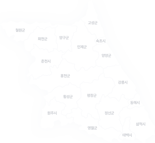 강원 시군 지도